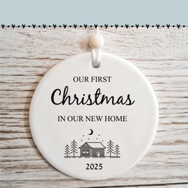 Our First Christmas in Our New Home 2025 1st Xmas in My New House Apartment Wedding Ornaments Couples Gift House Warming Gift Idea for Owner
