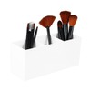 Healeved 3grids Slot Makeup Brush Holder Black Cosmetic Storage Organizer