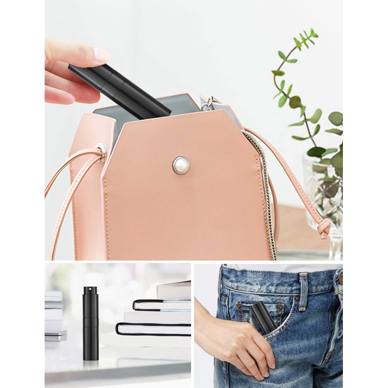 LISAPACK 8ML Atomizer Perfume Spray Bottle for Travel, Empty Refillable