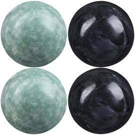 Gatuida 4pcs Baoding Balls, Chinese Health Exercise Massage Balls, Marble Handballs, Hand Exercise, 1.37 Inches