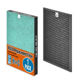 OKKFITR 3-Stage Replacement Filter: Particulate Filter+ Activated Carbon | Compatible with Sharp KC-850U & KC-C100U Air Purifiers (1 SET Pack)