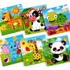 12-Pack Jigsaw Puzzles for Toddlers Wooden Animals Jigsaw Puzzles for