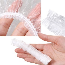 Shower Caps,50 Pcs Elastic Thickened Waterproof Clear Bath Cap,for Women Kids Girls,Travel Spa,Hotel and Home Use