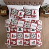 Beatrice Home Fashions Lightweight Full/Queen Holiday Quilt Bedding Set Mistletoe