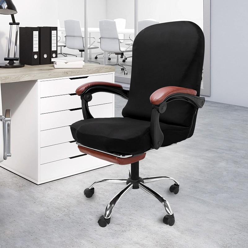 NeColorLife X-Large Office Chair Cover with Armrest – Stretchable Chair