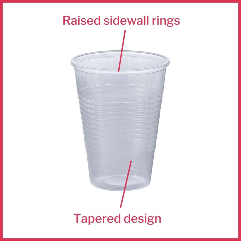 McKesson Drinking Cups, Polypropylene, Disposable, Clear, 9 oz, 100 Count