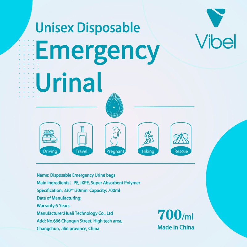 4-Pack Emergency Disposable Urinal 700ml for Men Women Kids Camping