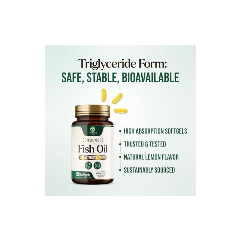 Natures Peak Suplemento de aceite de pescado Omega 3 de