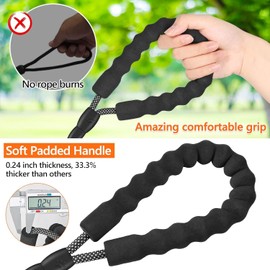 Kdsvakd Training Lead For Dogs, 10m / 33ft Long Rope Dog Lead with carabiner clip and padded handle, Recall Durable Lead Duty Check Cord For Puppy, Small, Medium, Large Dog, AmryGreen