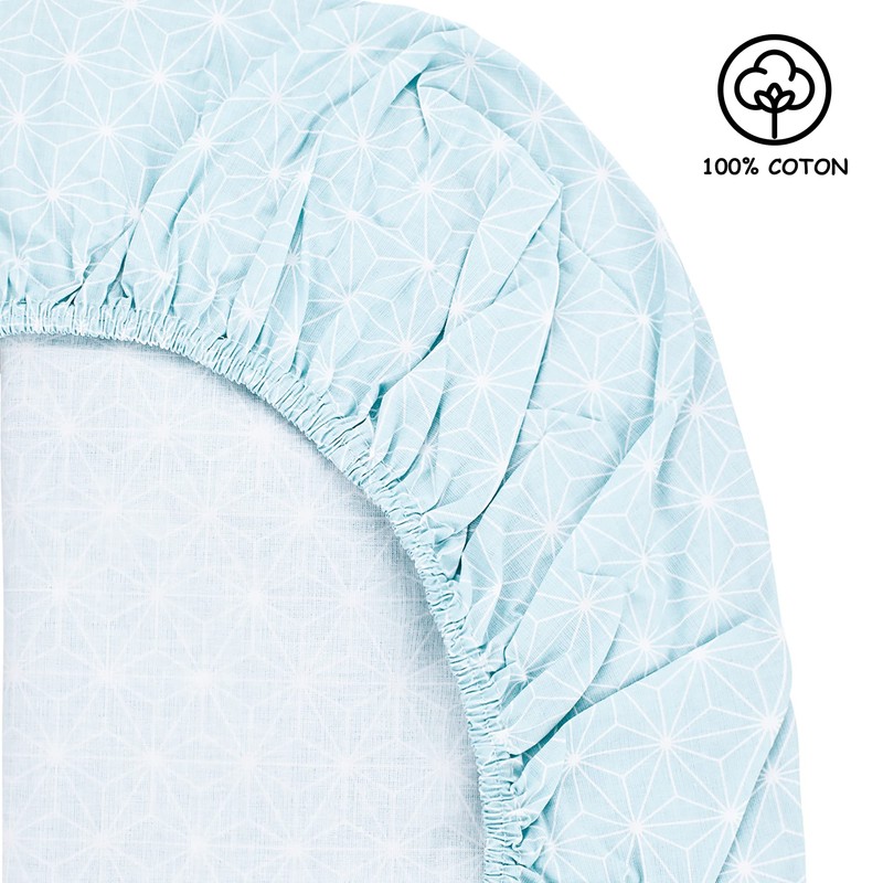 Lovely Hippo 2 x Fitted Sheets 90 x 55 cm