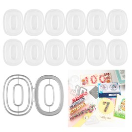 BAOFALI 13Pcs 3D Shaker Covers & Domes Die Set for Shaker Card Making, Puffy Covers, Handmade Crafts, Clear Pouch, Scrapbooking Tool