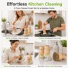 Ruispeed Bamboo Dish Brush Set 4Pcs With Holder Kitchen Cleaning