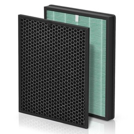 BioGS 2.0 Filters Replacement Kit Compatible with Rabbit Filter Replacement SPA-550A and SPA-625A, Air Cleaner to Remove Odor for Home and Large Room, 1x H13 True HEPA and 1x Carbon