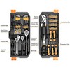 DEKOPRO 192 Piece Mechanics Tool Set Socket Wrench Set, Plastic