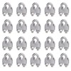 20Pcs Stainless Steel Wire Rope Clamp Hardware Rigging Cable Clip