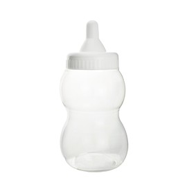 FIREFLY IMPORTS Jumbo Milk Baby Bottle Coin Bank Plastic Container Baby Shower Game Favor, 13-inch, White