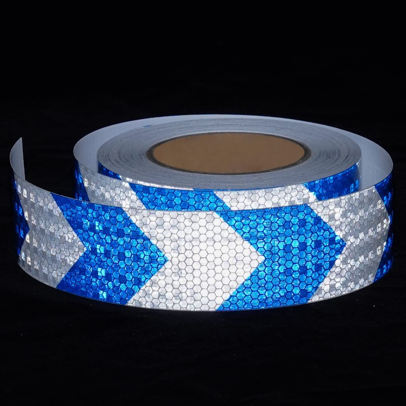 Arrow Reflective Tape 2inx20ft Conspicuity Safety Warning Tape Blue and