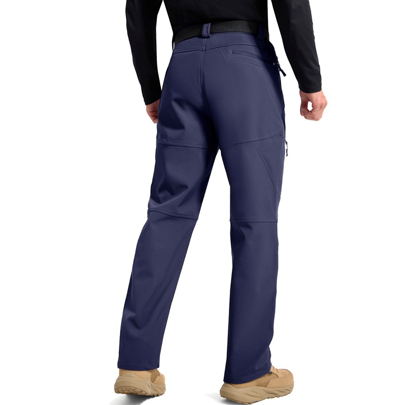 FREE SOLDIER Men's Fleece Lined Outdoor Cargo Hiking Pants Water