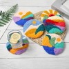 FEISHIONG 6PCS Punch Needle Coasters Kit - DIY Embroidery Set