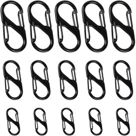 15pcs Zipper Clip Theft Deterrent, Zipper Locks, Double Opening Zipper Lock Clips, Backpack Zipper Lock Clip, Zipper Pull Replacement S Carabiner Zipper Clip Anti Theft for Luggage