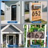 QPMWDBSZ 8 Inch Floating House Numbers, Modern Metal Address Numbers