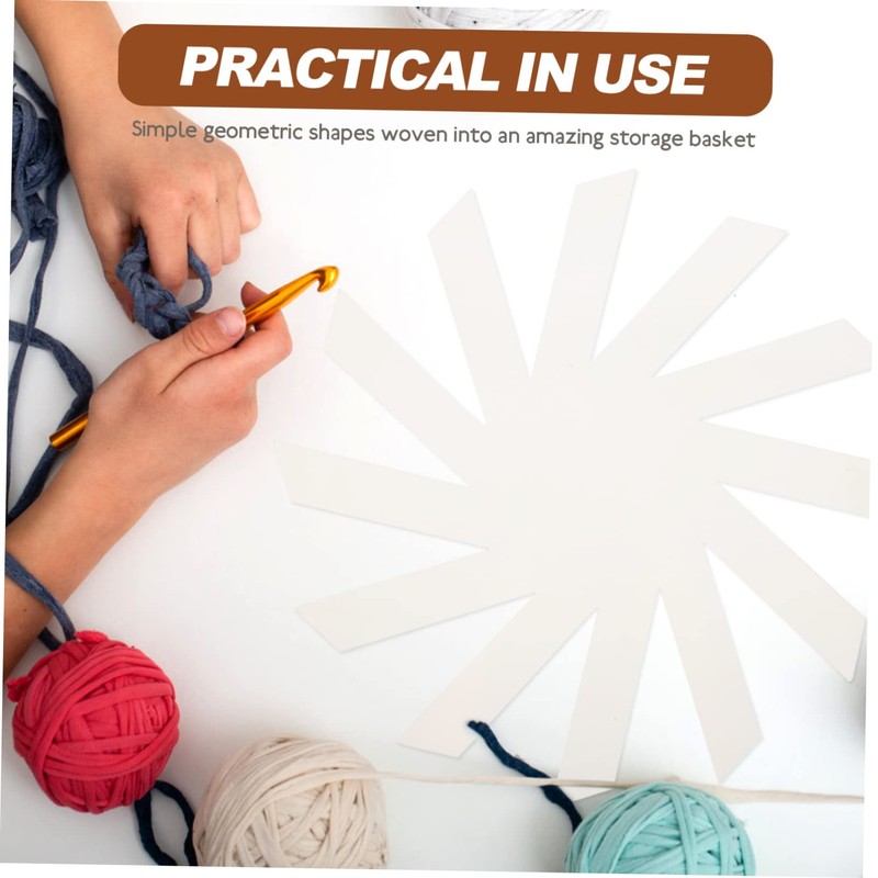 Operitacx Lasting Use Acrylic Sewing Ruler Quilting Template Storage Basket