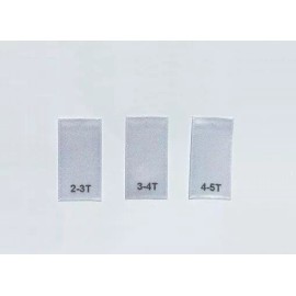 Sean Label 100 pcs Toddler Clothing Sewing Garment Label Satin Printed Tags White