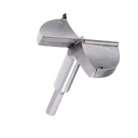 TA-VIGOR Forstner Drill Bit 85mm, Tungsten Carbide Wood Hole Saw Auger Opener for Woodworking Hinge Hole Drilling Boring Bit Cutter (Gray)