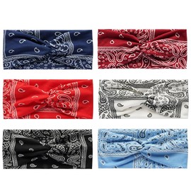 Head Scarfs for Women Wide Headbands Boho Fashion Knotted Hairbands for Adult Women Fashion Bandanas Yoga Sport Hair Accessories (6Nbianxingchong)
