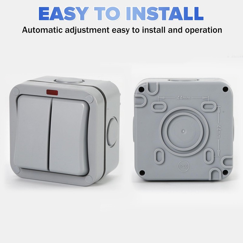 Idota Light Switch Outdoor Weatherproof Switch Universal Switch 20A IP66