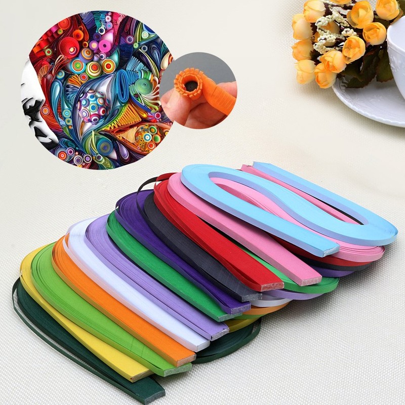 FUNCOCO Note Paper, Quilling Paper Strips 5 Mm, Quilling Paper