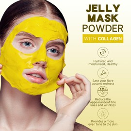 IREV Jelly Mask for Facials Professional, Hydrating Moisturizing Peel Off Gel Face Mask SkinCare, Jelly Mask Powder for Facials, Collagen Jelly Masks Deep Hydration Glow Smooth Skin 23 Fl Oz