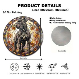 Lygond Decorative Tin Sign Imposing Cane Corso for Italian Inspired Interiors Home Entries and Dog Lover Gifts Easy Install Rustproof Aluminum Sign for Garden for Restaurant 8×8 Inches