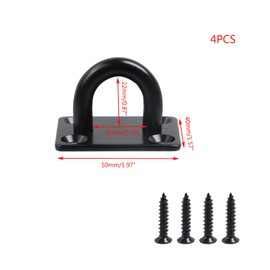 MY MIRONEY 4PCS 304 Stainless Steel M8 Ceiling Square Hook Pad Eye Plates Used for Roofs and walls