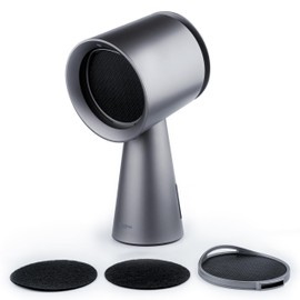 BREETEE Portable Range Hood Kitchen - Powerful 3-Speed Suction Desktop Compact Range Hood with Double Filter - Kitchen Exhaust Fan with Carbon Filters for RVs, Hot Pot Cooking Grill Air Cleaner Silver