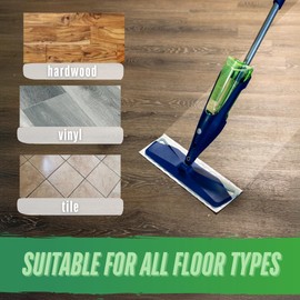 Home Harmony Wide Disposable Mop Pads, Compatible with Bona, Swiffer PowerMop & More, 17.5” x 5” for Full Coverage, 30 Count, Eco-Friendly, Made in The USA