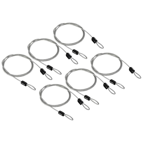 PATIKIL Security Cable 2.5mm x 1m/3.3ft, 6 Pack Coated Luggage