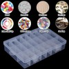 PONABEADIY 24 Compartments Bead Organizer with Removable Dividers Container Rectangle