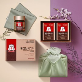 Jeonggwanjang CheongKwanJang Red Ginseng Extract Basic 100g 2 packs, wrapped in wrapping cloth / 정관장 홍삼정 베이직 100g 2개입, 보자기 포장