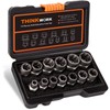Thinkwork Impact Bolt Extractor Set, 13+1 Pieces Nut Removal Tool,