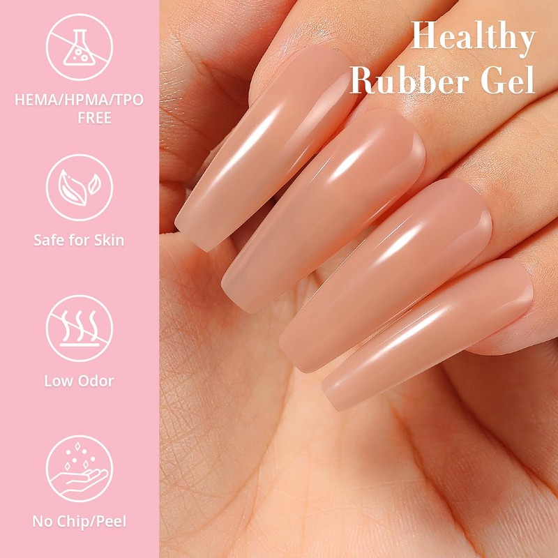 Nicedeco Rubber Base Gel for Nails Camel Rubber Gel U
