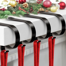 Christmas Stocking Holder, 4 Pack Stocking Holders For Mantle Fireplace