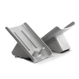 Habitamin Slanted soap Dish with Rubber Suction Cup Option, Saver self-Draining Fast-Drying Soap Holder Dish Sponge Tray for Bathroom Sink,Bath tub, Kitchen Sink, Laundry Sink.(2PCS/Grey)