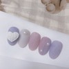 [Handmade Nail Tips] Cozy Heart Knit Nails - Short Ballerina