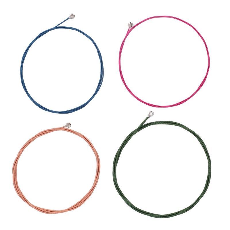 4Pcs Electric Bass String Set Clear Bright Sound Metal Colored