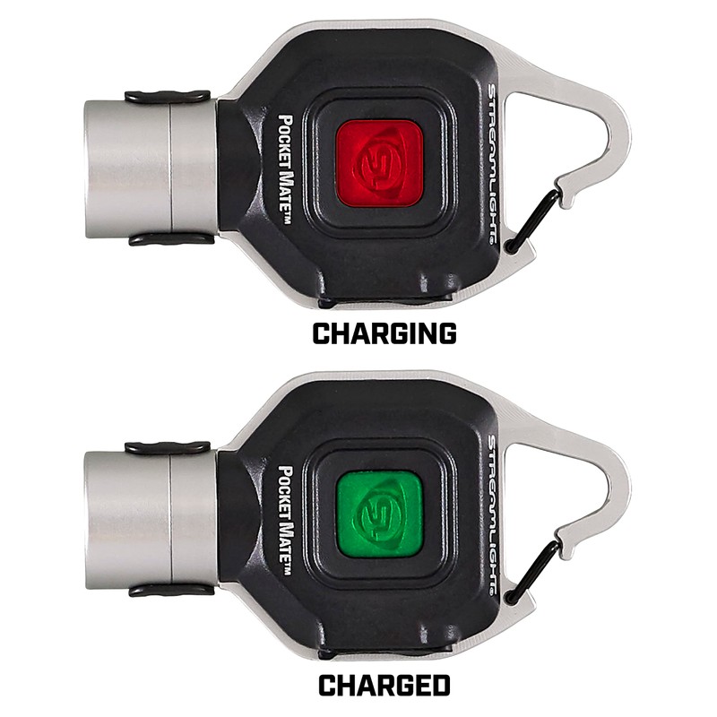 Streamlight 73300 Pocket Mate 325-Lumen Keychain/Clip-on USB Rechargeable Flashlight, Silver