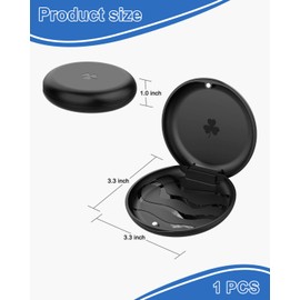 SCJJZ 1 Stück zahnschiene box,gebissdose,zahnspangendose,Zahnspangendose Spangendose Schienendose,auch für Aufbissschiene, Knirscherschiene, (schwarz)