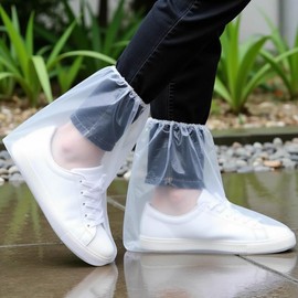 Nenluny 20 Pairs Disposable Waterproof Shoe Covers Plastic Transparent Shoes Cover Rain Boot Covers for Women and Men Rain Outdoor Indoors Overshoes