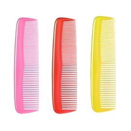 HESSION 3 Pack Coloful Hair Combs For Men Plastic Pocket Combs Fine Tooth Comb (Color 2)