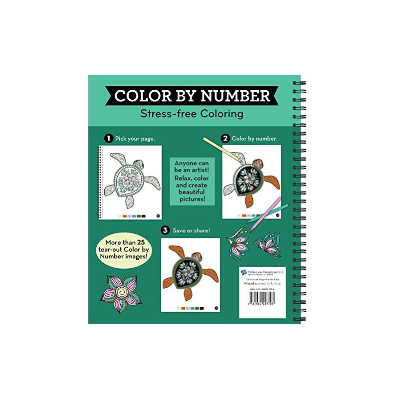 Brain Games - Color by Number: Stress-Free Coloring (Green)